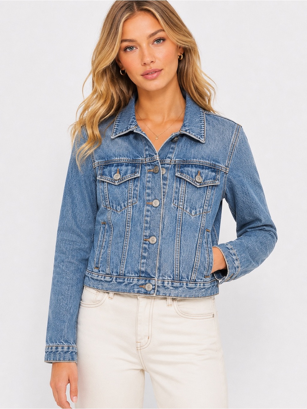 Aritzia Talula Classic Blue Denim Jean Jacket Size XS EUC